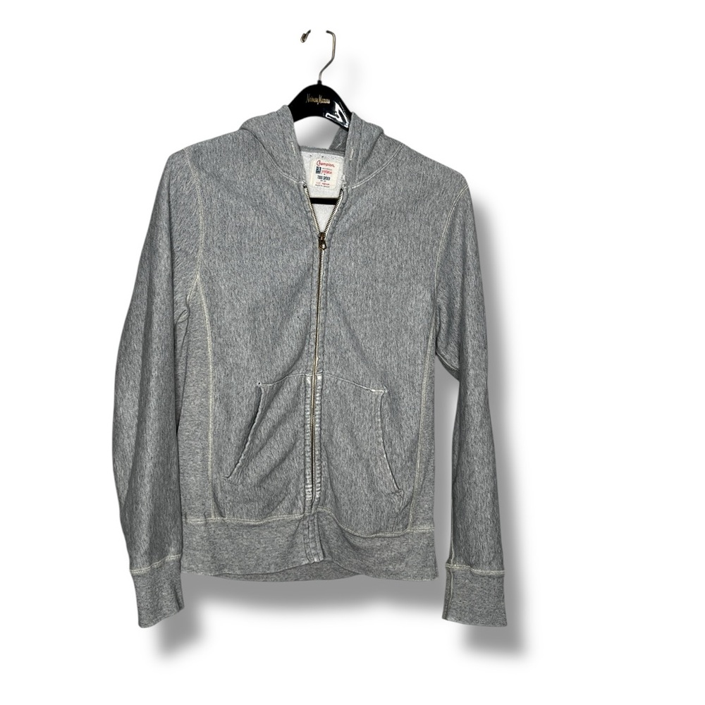 Champion x Todd Snyder Trashed Vintage Distressed Zip Hoodie Gray Men's M